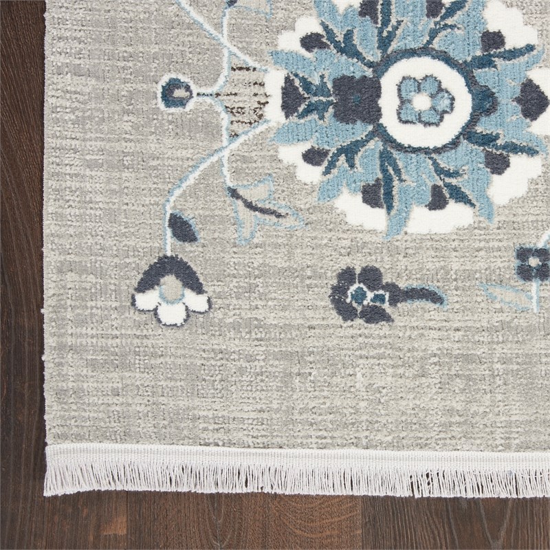 Nourison Lennox 4' x 6' Grey/Blue French Country Indoor Rug