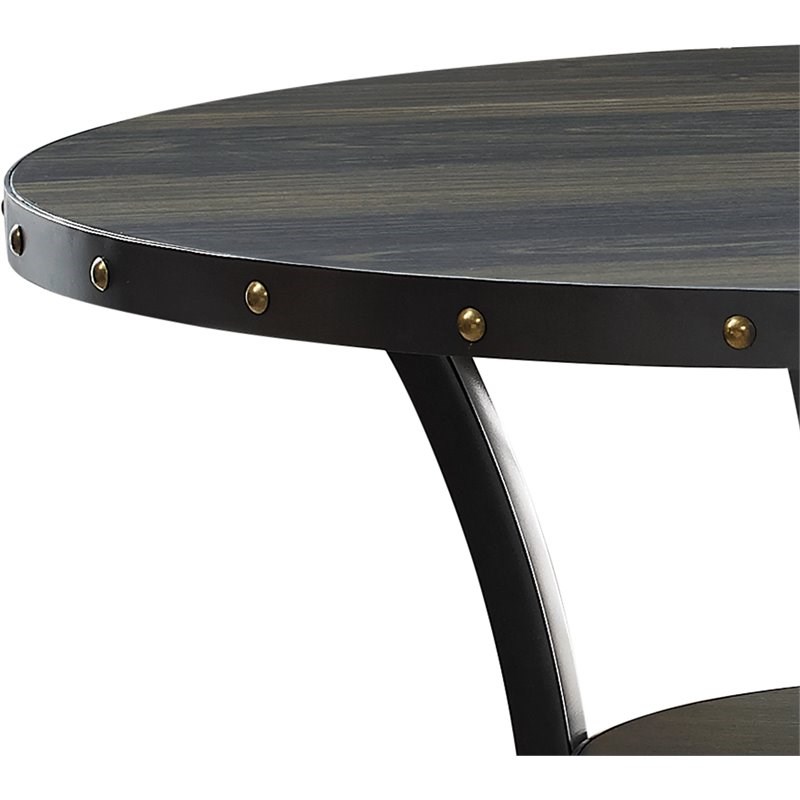 New Classic Furniture Crispin Solid Wood 3-Piece Pub Set in Marine Blue