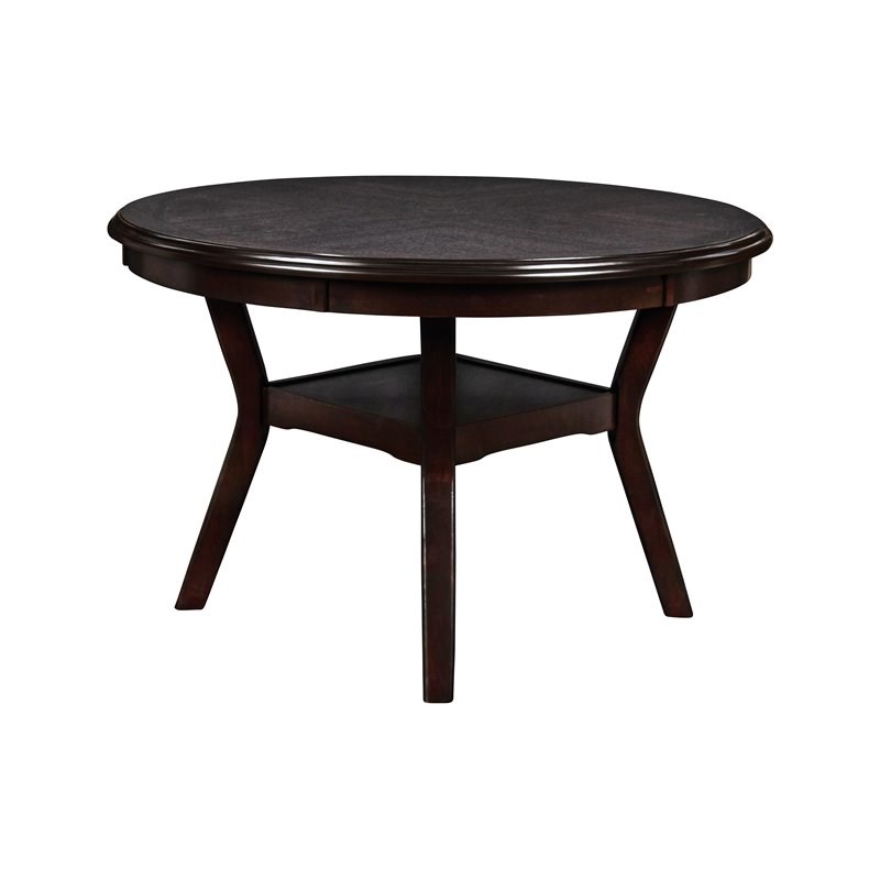 New Classic Furniture Gia 5-Piece Round Solid Wood Dining Set in Ebony
