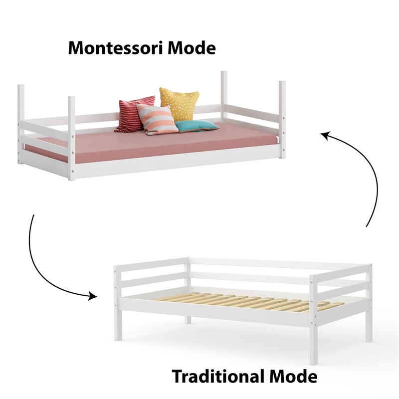 Themes and Rooms Daybed for Kids with Trundle and Mini Slide and Roof