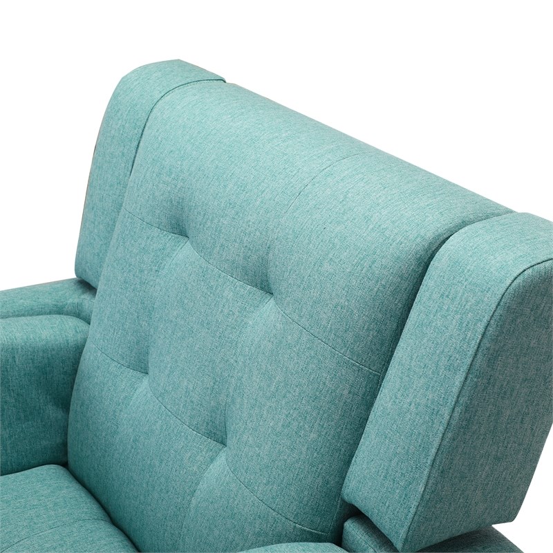 Spirit up Art 32'' Wide Fabric Tufted Armchair in Aquamarine