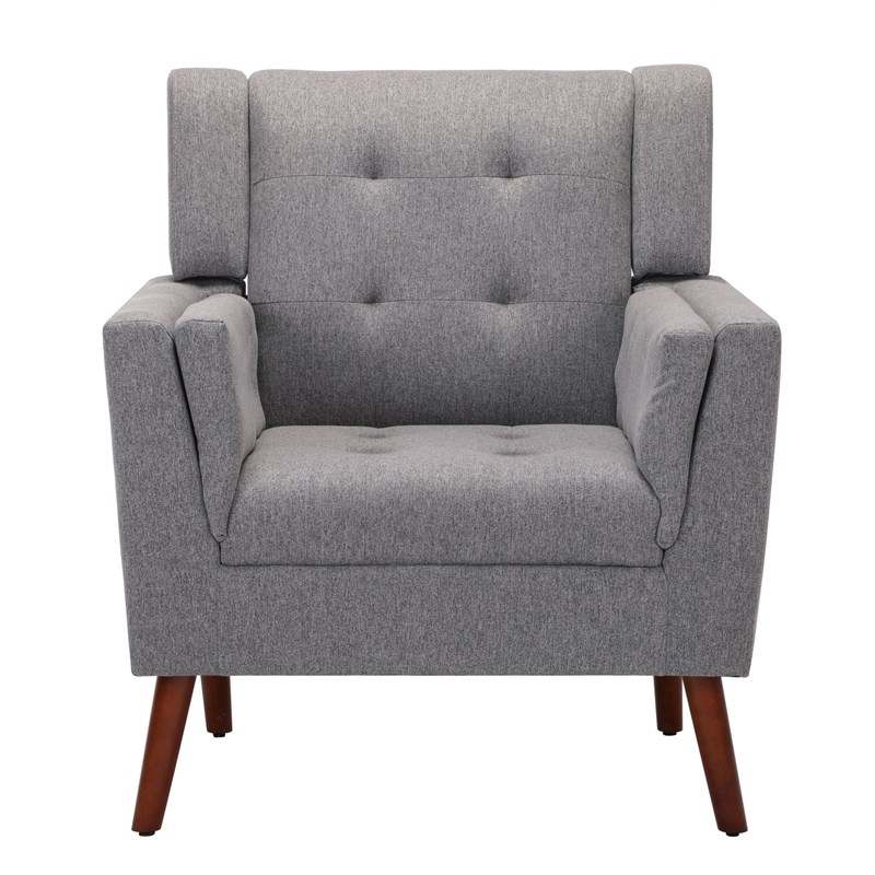 Spirit up Art 32'' Wide Fabric Tufted Armchair in Gray