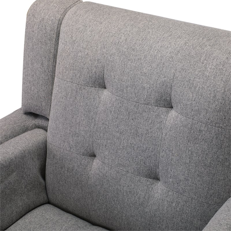 Spirit up Art 32'' Wide Fabric Tufted Armchair in Gray