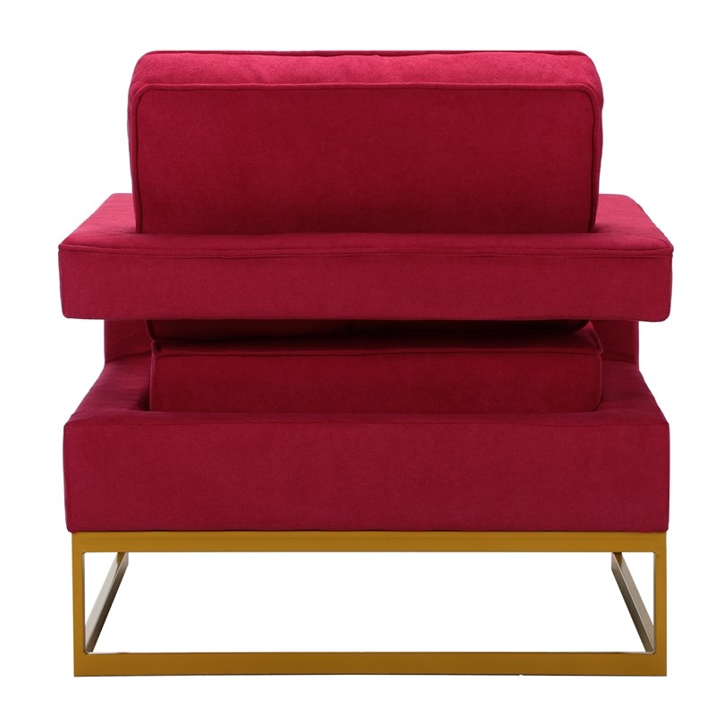 Spirit up Art 33'' Wide Fabric Tufted Armchair in Red