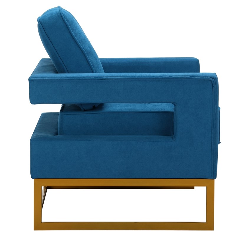 Spirit up Art 33'' Wide Fabric Tufted Armchair in Blue