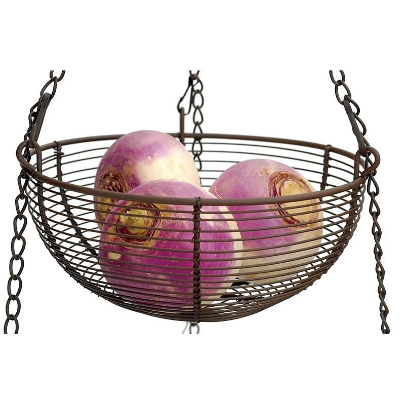 Metal Woven Wire Hanging Basket - Bronze 8 10 and 12 inch