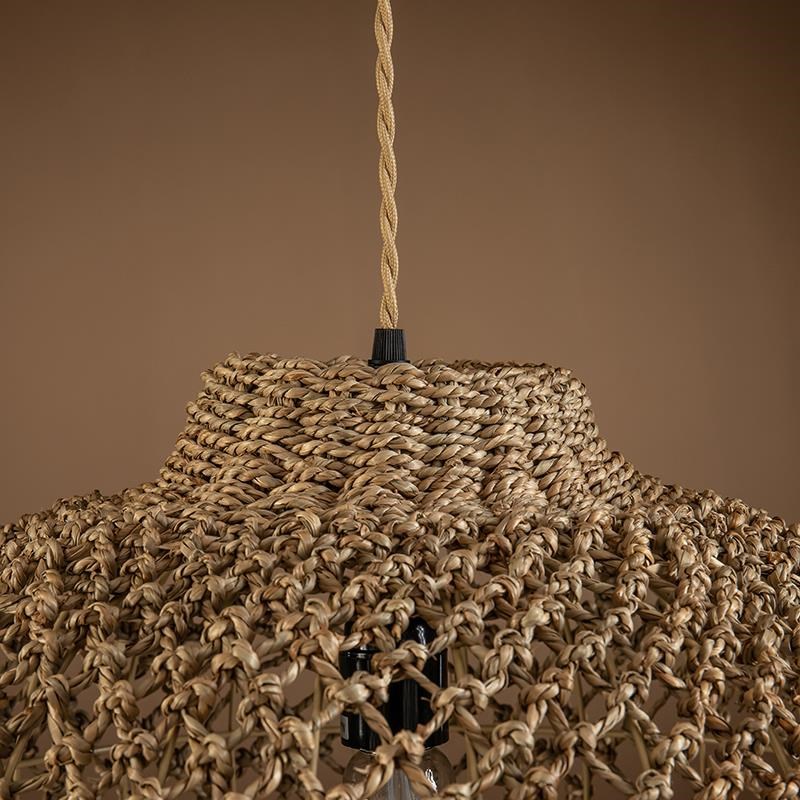 ELE Light & Decor Arya Bamboo and Rattan Pendant Light in Brown