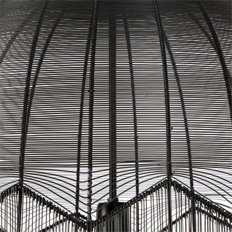 TOV Furniture Tessa 25"H Transitional Metal Large Pendant in Black