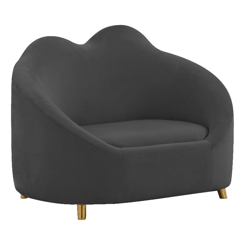 TOV Furniture Cloud Black Velvet Pet Bed