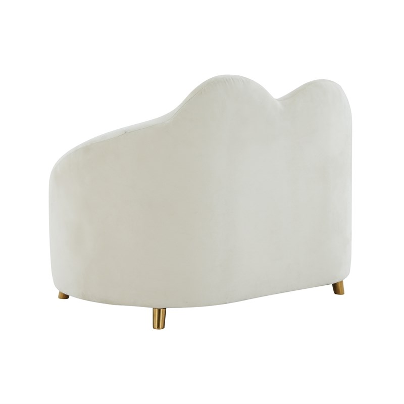 TOV Furniture Cloud Cream Velvet Upholstered Pet Bed