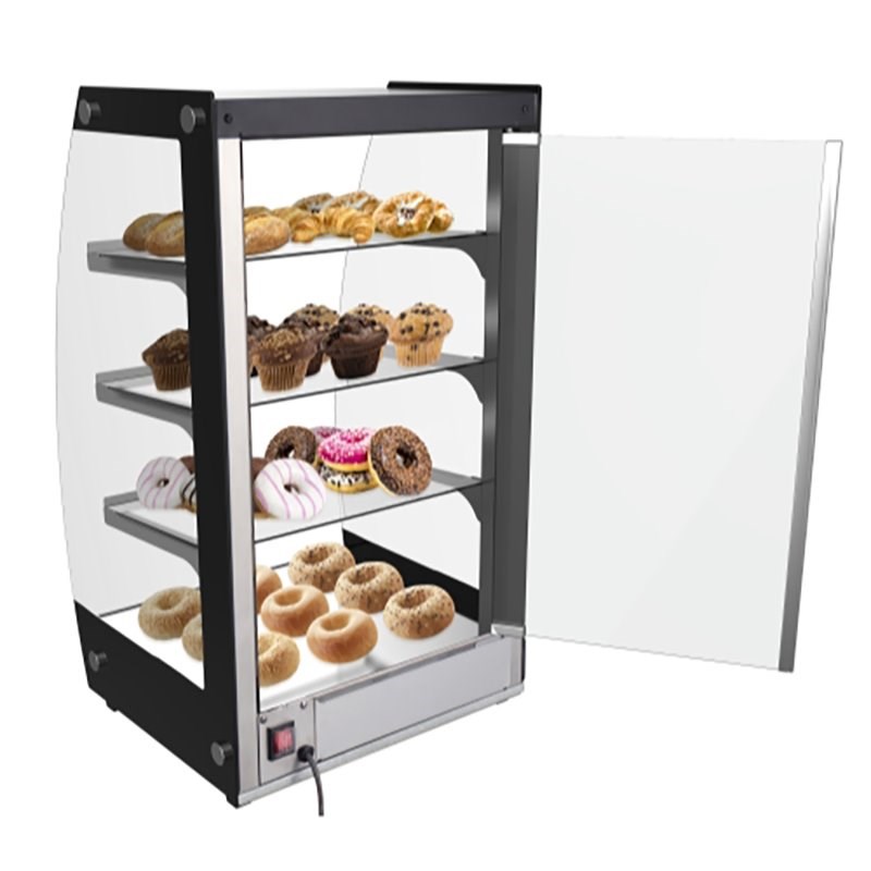 Koolmore 4-Tier LED Glass/Stainless Steel Bakery Display Pastry Case In ...