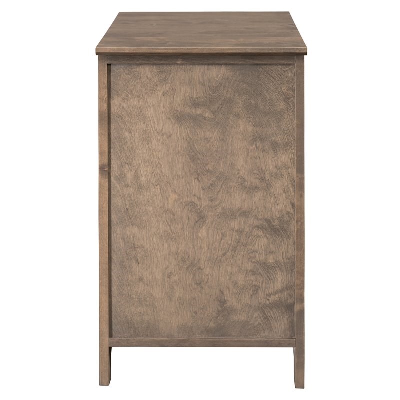 Coder Crossing 2-Drawer Traditional Alder Wood File Cabinet in Sandy Gray