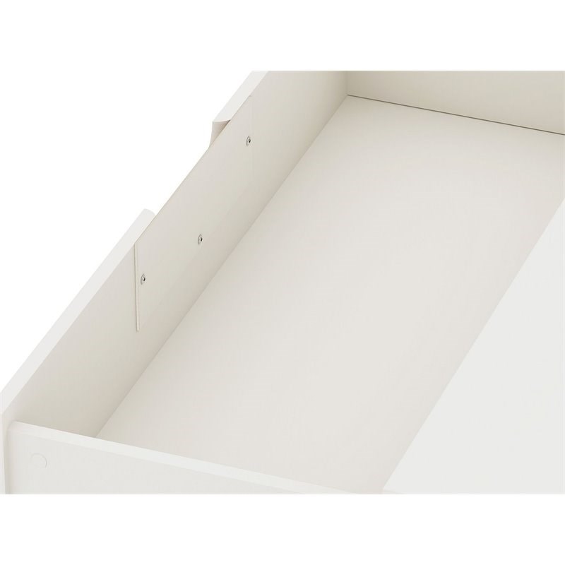 Eden Home Mid-Century Modern Wood 2 PC 3 Drawer Dresser Set in White
