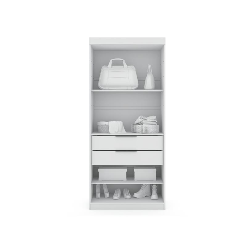 Eden Home Wood Open Sectional Closet in White