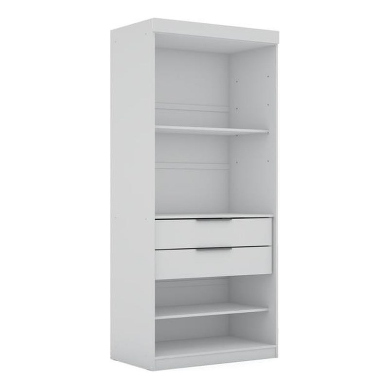 Eden Home Wood Open Sectional Closet in White