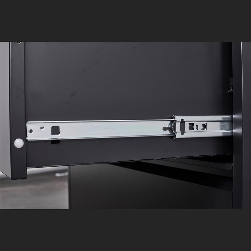 GangMei 3-Drawer Steel Metal Lateral Locking Filing Cabinet with Lock in Black