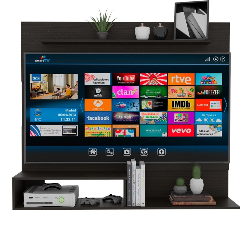FM FURNITURE Cabos Floating Entertainment Center Black Wengue
