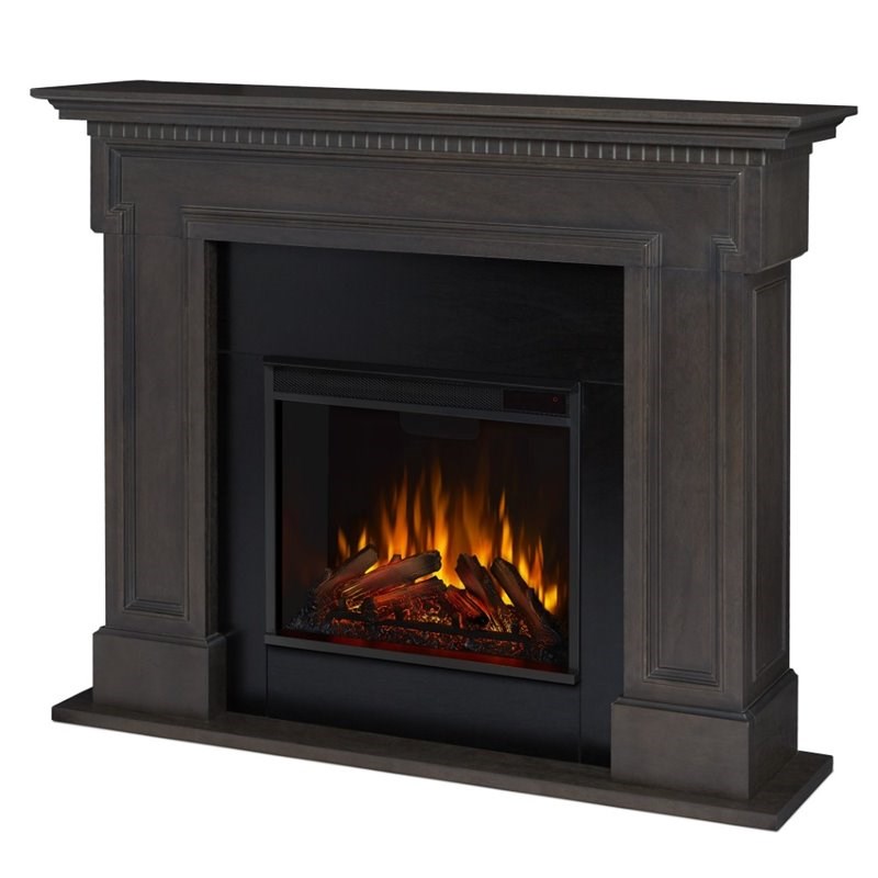 Real Flame Thayer Electric Fireplace in Gray