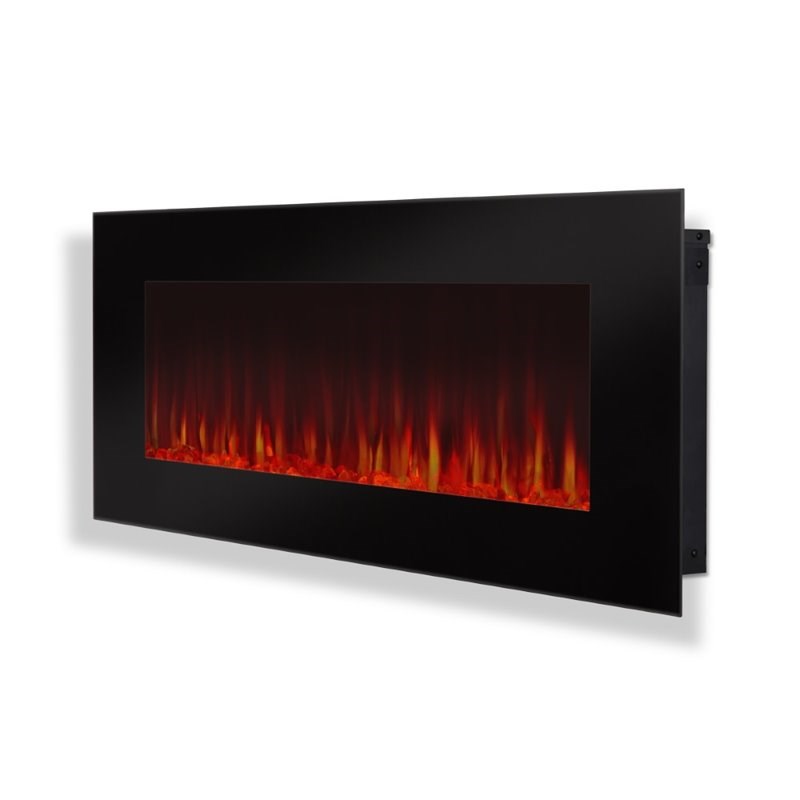 Real Flame DiNatale Wall Mounted Electric Fireplace in Black
