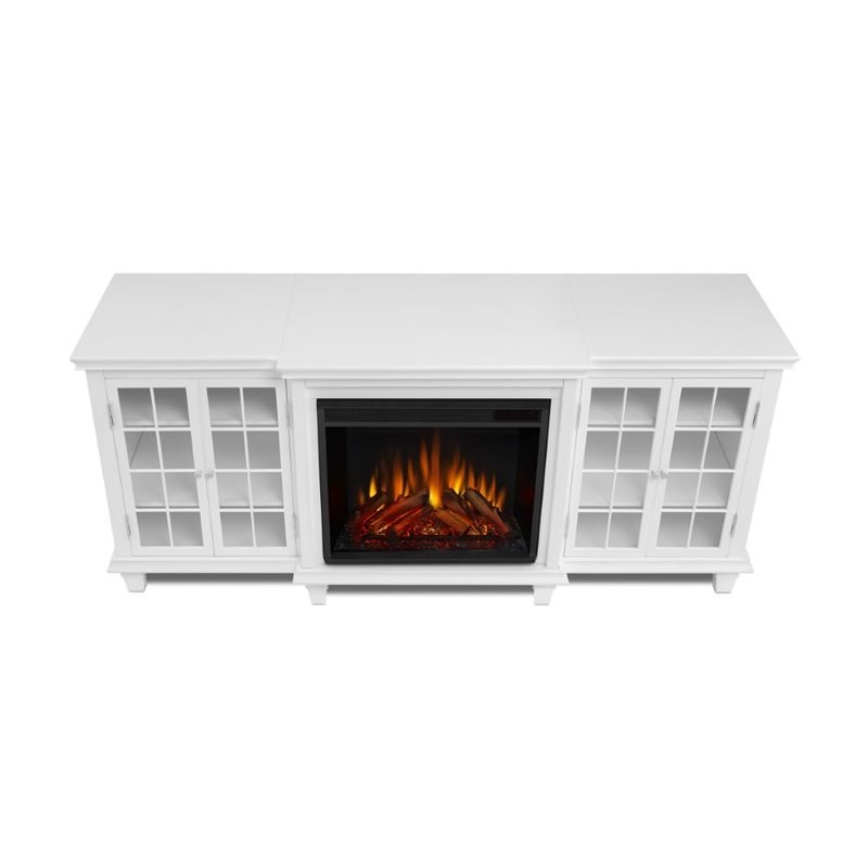 Real Flame Marlowe Fireplace TV Stand in White