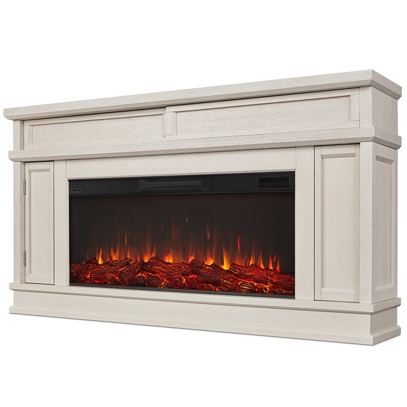 Real Flame Torrey Landscape Electric Fireplace in Bone White Homesquare