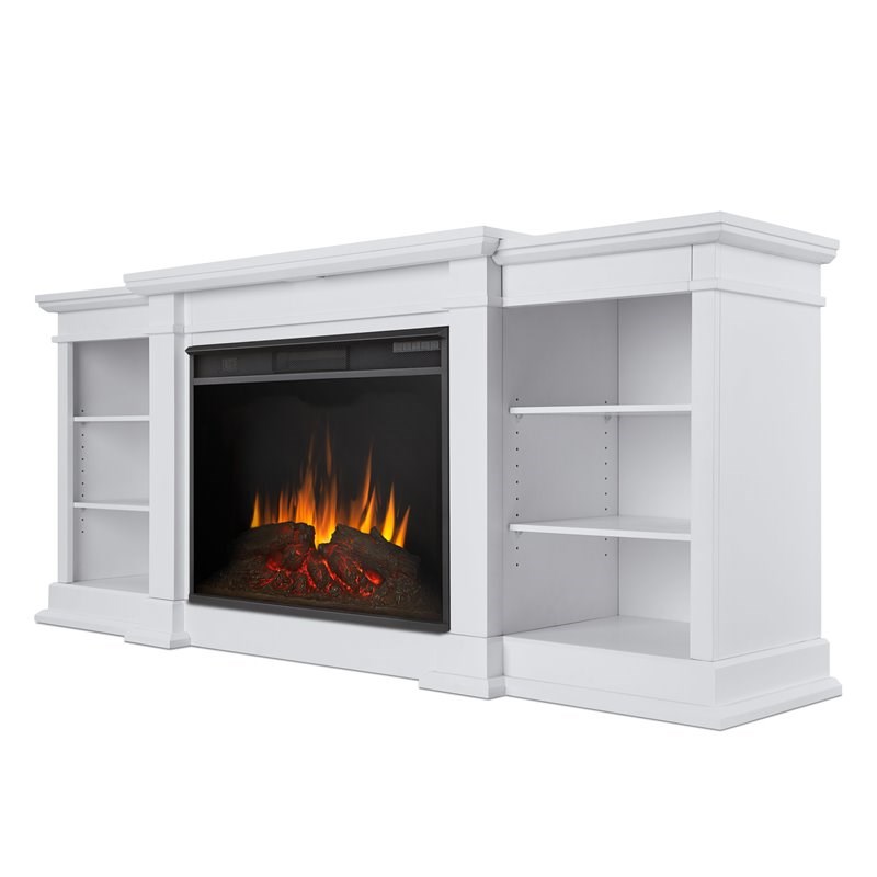 Real Flame Eliot Grand Entertainment Fireplace in White