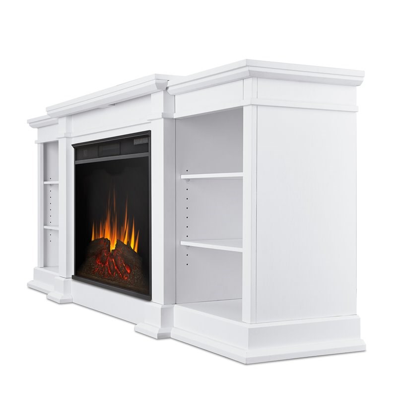 Real Flame Eliot Grand Entertainment Fireplace in White