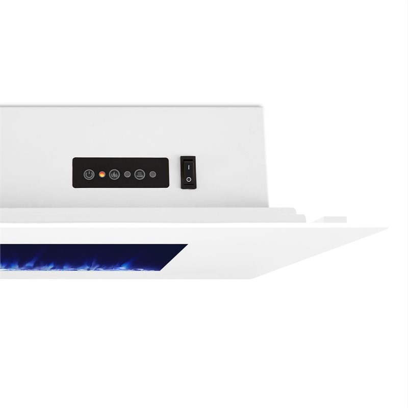 Real Flame DiNatale Wall-Hung Electric Fireplace in White
