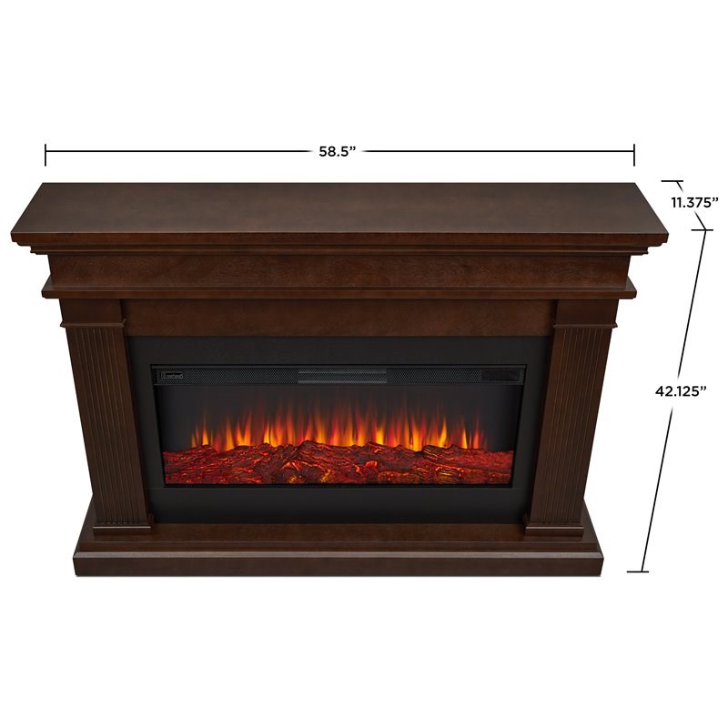 Real Flame Beau Electric Fireplace in Dark Walnut