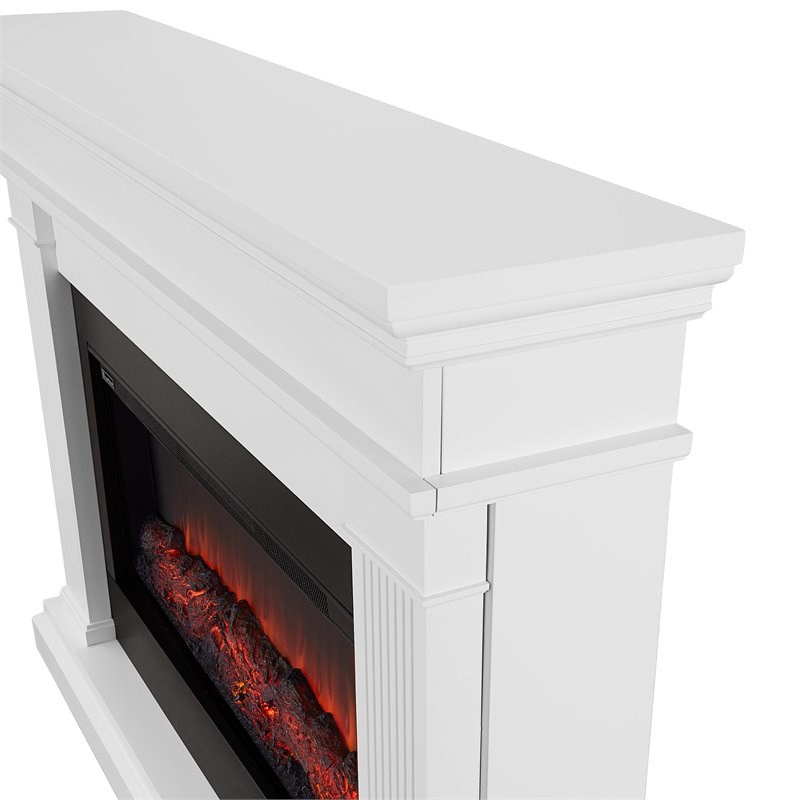 Real Flame Beau Electric Fireplace in White