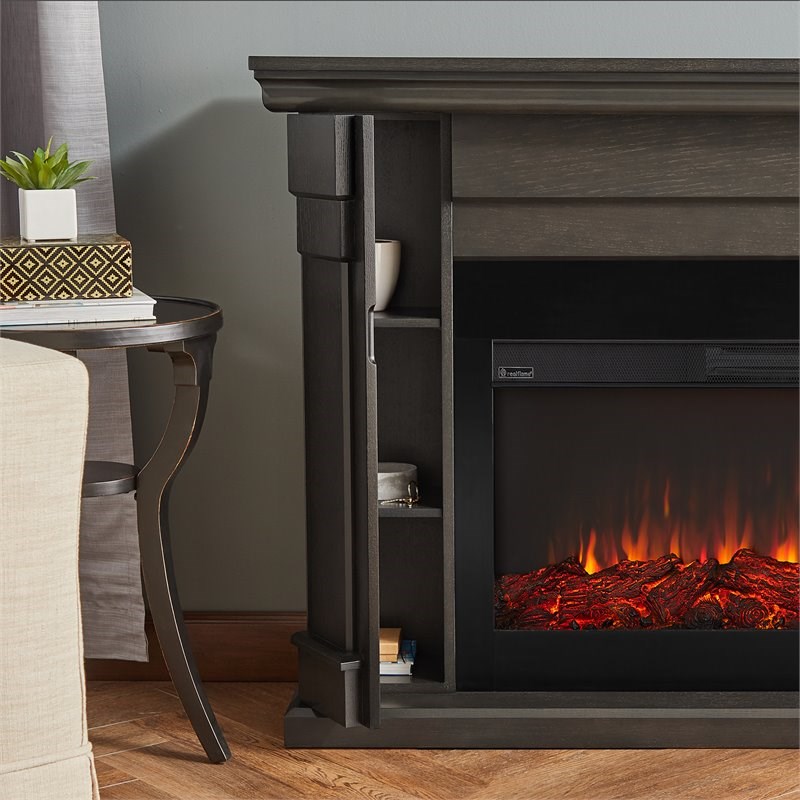 Real Flame Carlisle Electric Fireplace in Gray