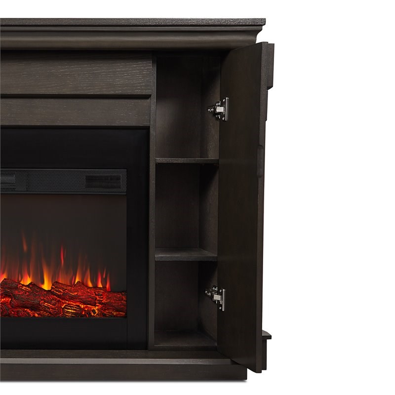 Real Flame Carlisle Electric Fireplace in Gray