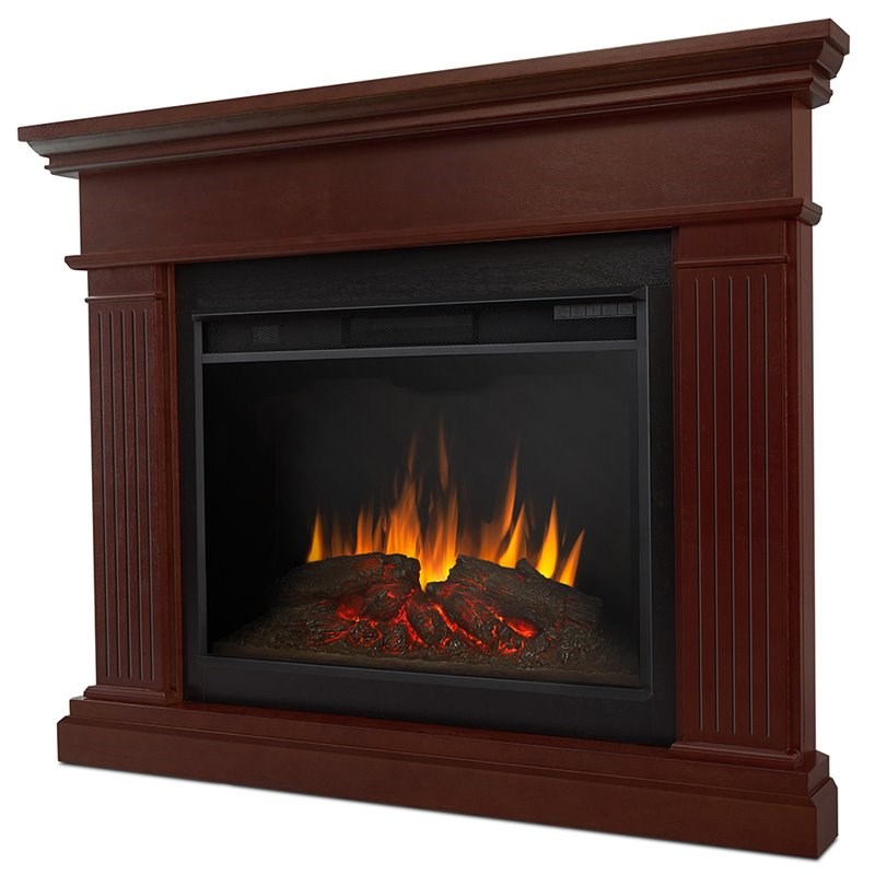 Real Flame Kennedy Grand Corner Electric Fireplace in Dark Walnut ...