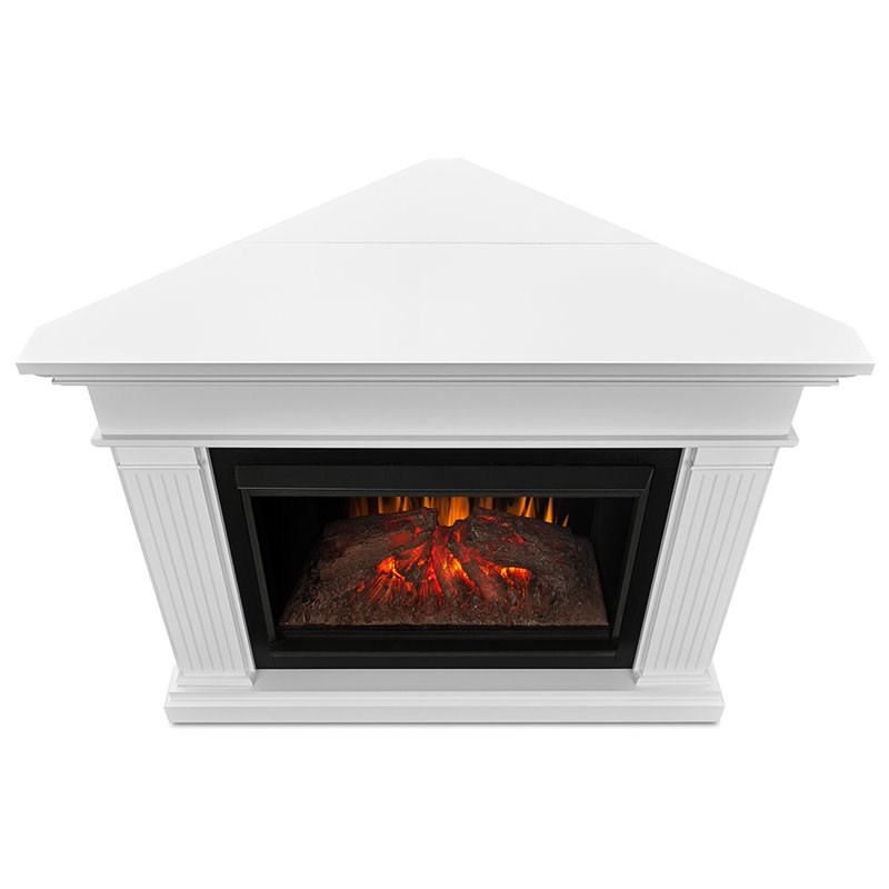 Real Flame Kennedy Grand Corner Electric Fireplace In White 8050e W   1902567 4 L 