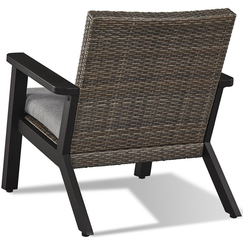 Real Flame Norwood Patio Chair in Black (Set of 2)