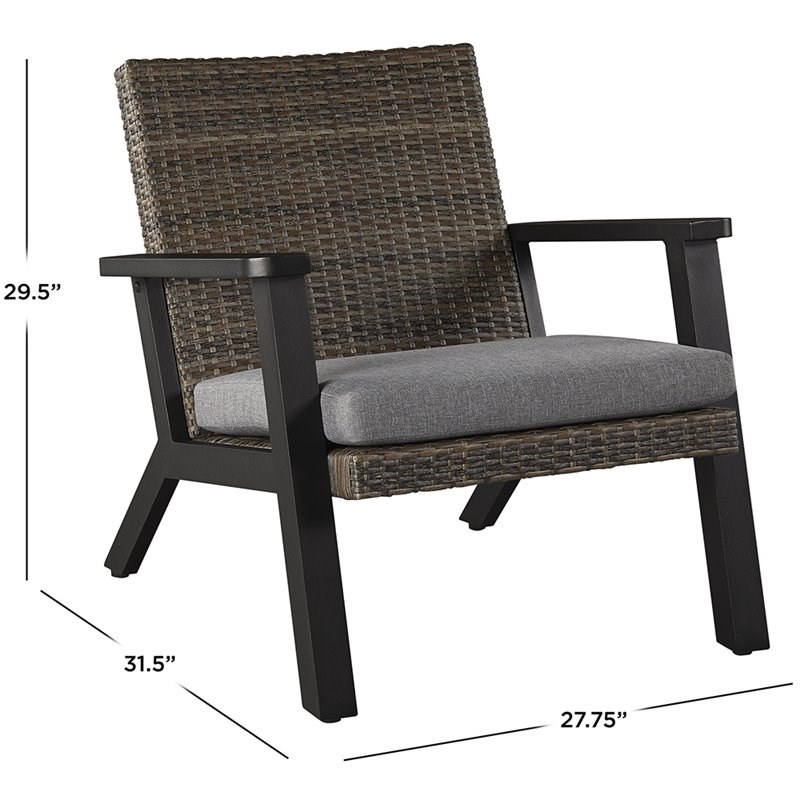 Real Flame Norwood Patio Chair in Black (Set of 2)