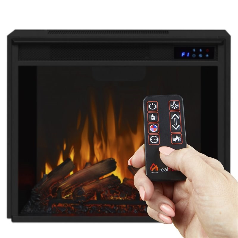 Real Flame VividFlame Electric Firebox in Black