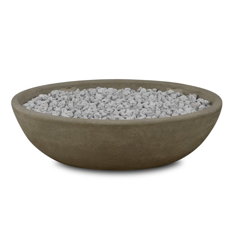 Real Flame Riverside Oval Propane Fire Bowl in Glacier Gray