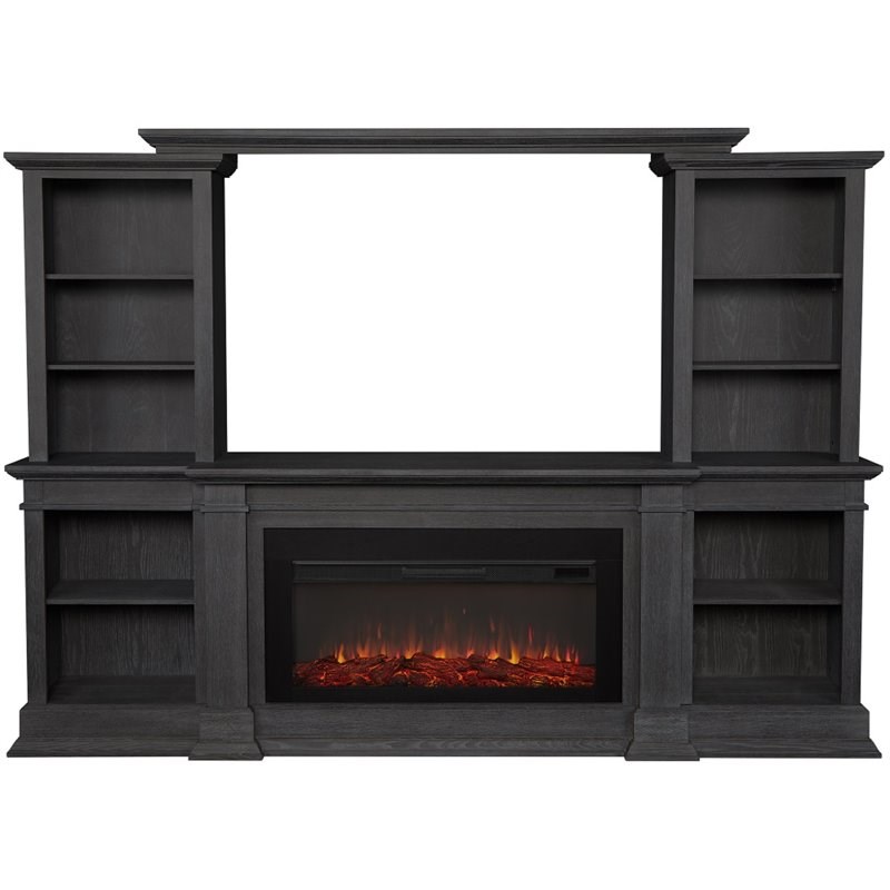Real Flame Monte Vista Electric Fireplace Entertainment Center In Antique Gray