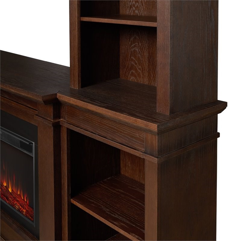 real flame monte vista electric fireplace entertainment center in chestnut oak 9900eco