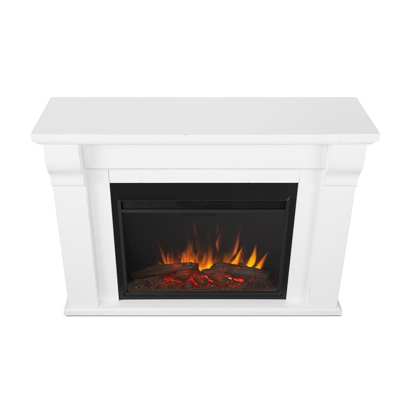 Real Flame Whittier Grand Electric Fireplace In Rustic White 8440e Rw