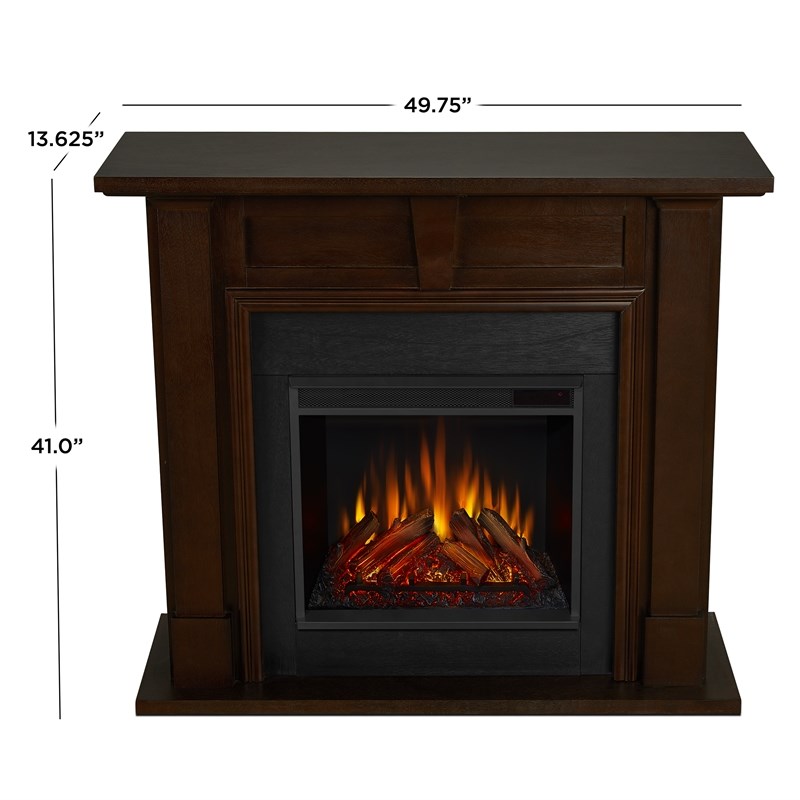 Real Flame Granby Electric Fireplace in Dark Walnut | Homesquare