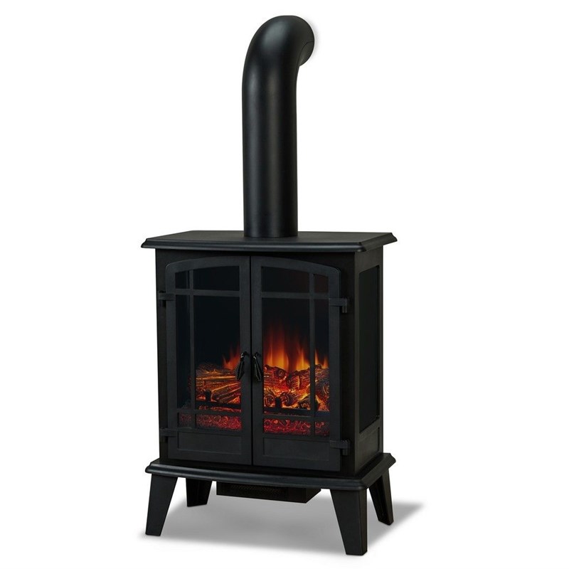 Real Flame Foster Stove Electric Fireplace in Black