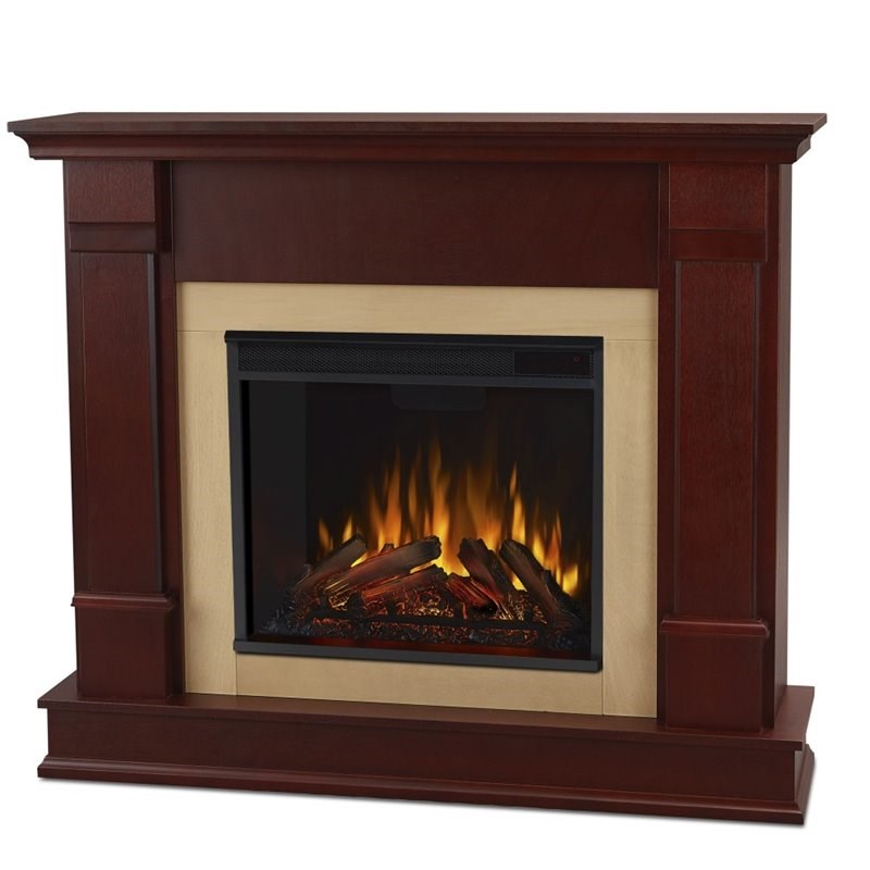 Real Flame Silverton Indoor Electric Fireplace in Dark Mahogany ...