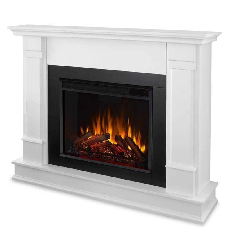 Real Flame Silverton Electric Fireplace in White