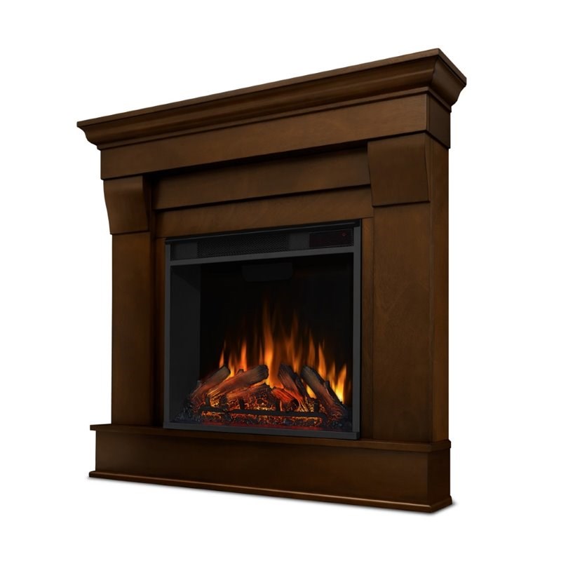 Real Flame Chateau Electric Corner Fireplace in Espresso