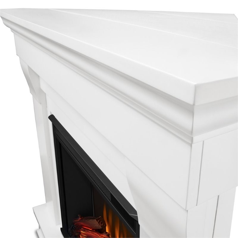 Real Flame Chateau Electric Corner Fireplace In White Homesquare   426424 14 L 