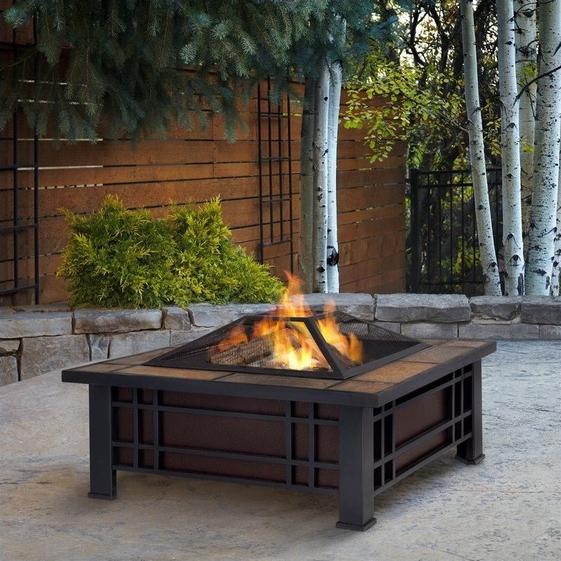 Real Flame Morrison Slate Fire Pit