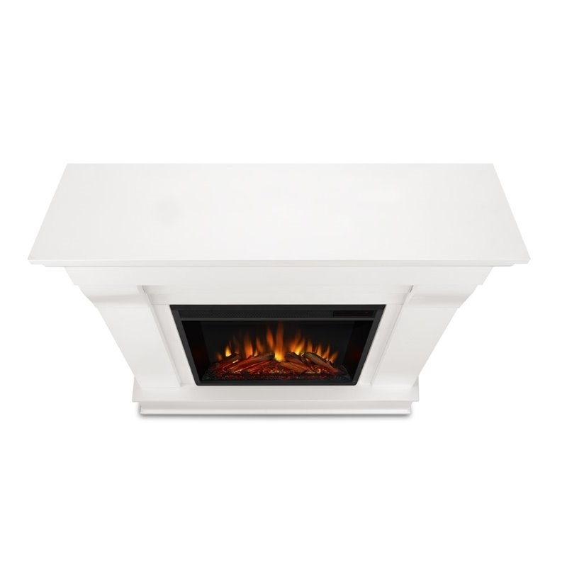 Real Flame Chateau Electric Fireplace in White