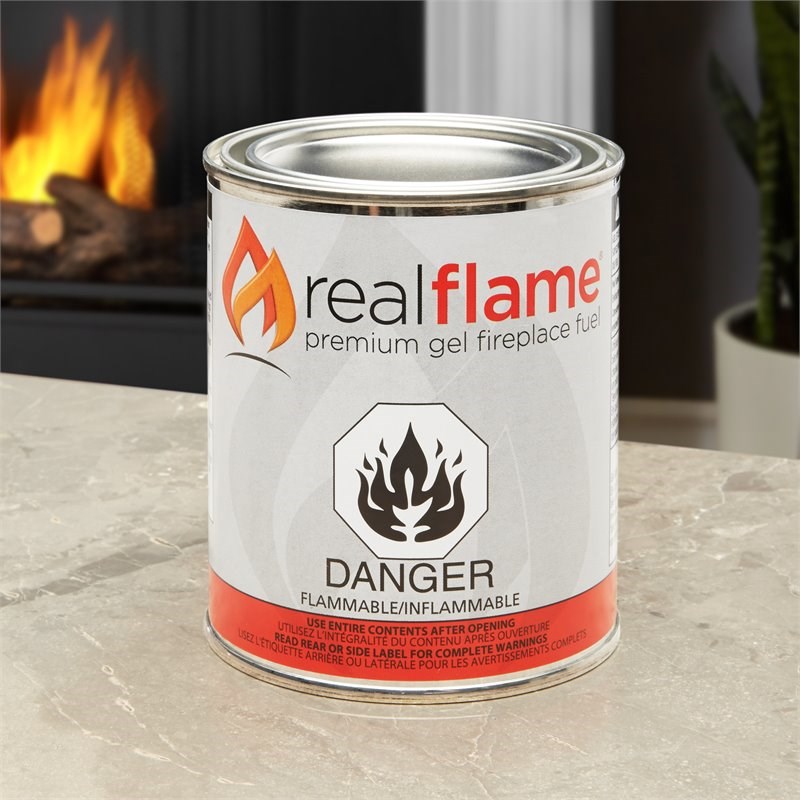 Real Flame 24 Pack of 13 oz Gel Fuel Cans for Fireplace Homesquare